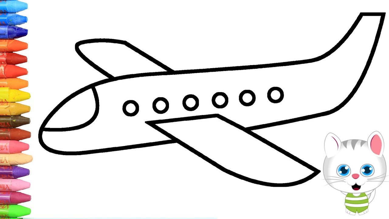Gambar Pesawat Kartun Mudah - KibrisPDR