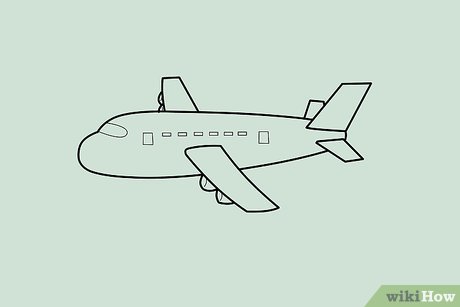 Detail Gambar Pesawat Terbang Sketsa Nomer 14