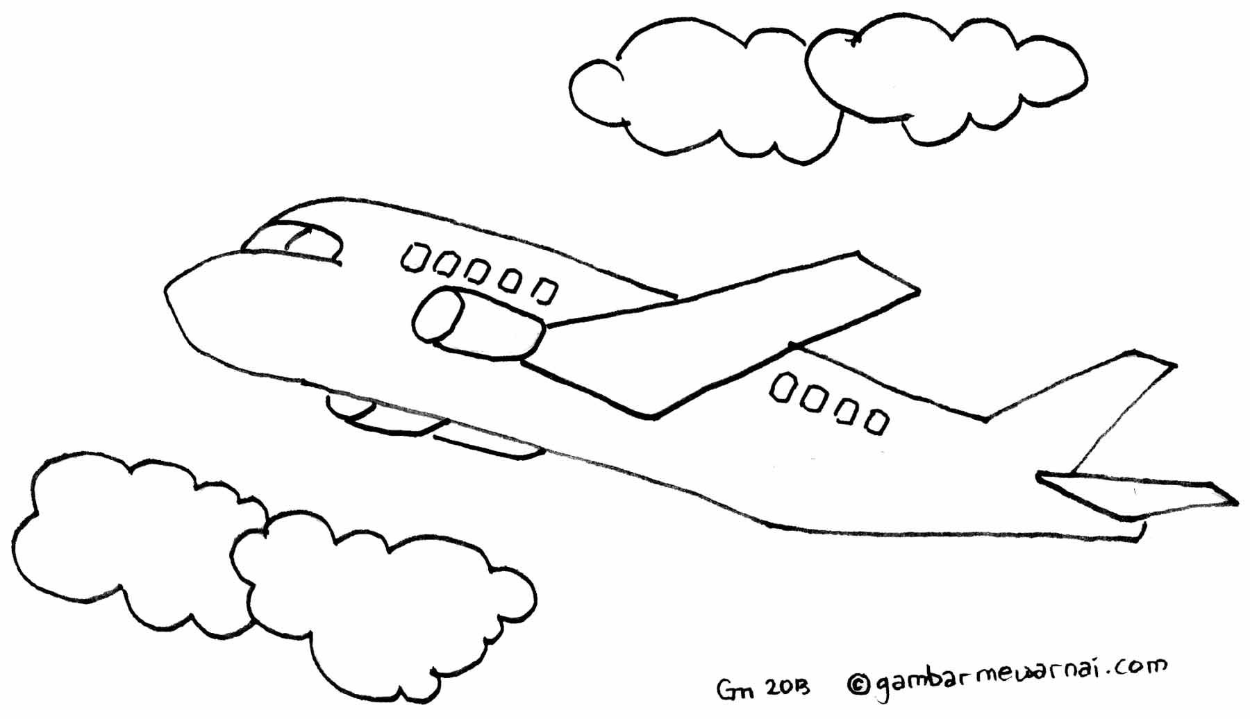 Detail Gambar Pesawat Terbang Sketsa Nomer 15