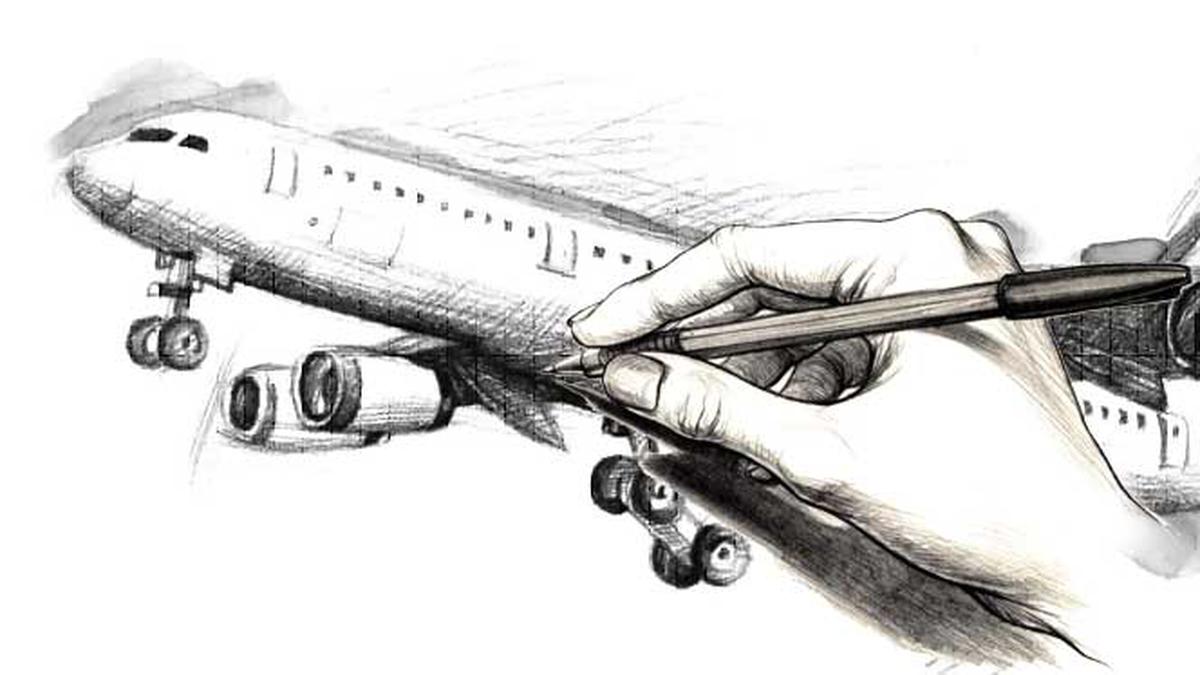 Detail Gambar Pesawat Terbang Sketsa Nomer 28