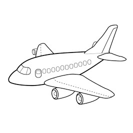 Detail Gambar Pesawat Untuk Mewarnai Nomer 11