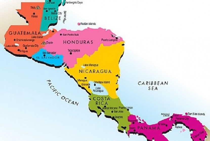 Detail Gambar Peta Amerika Tengah Nomer 8