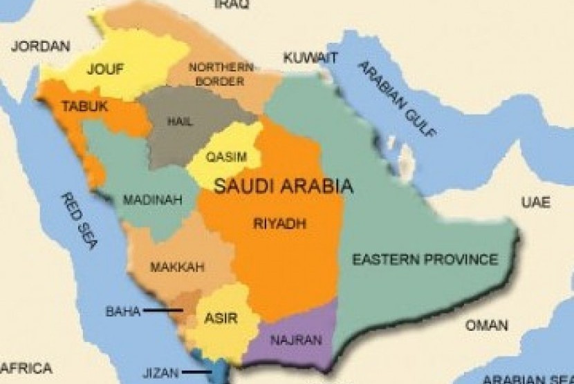 Gambar Peta Arab Saudi Lengkap - KibrisPDR