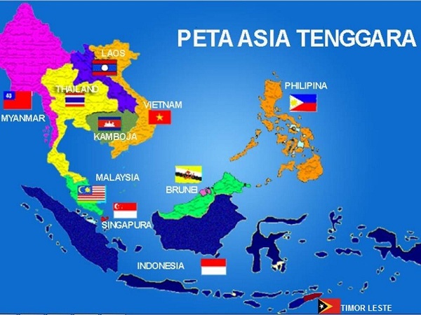 Detail Gambar Peta Asean Lengkap Nomer 4