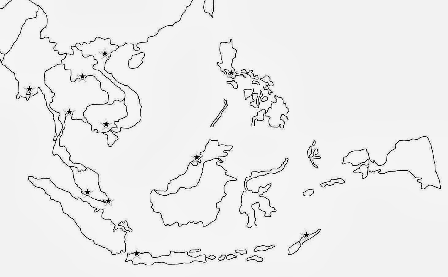 Detail Gambar Peta Asia Tenggara Hitam Putih Nomer 2