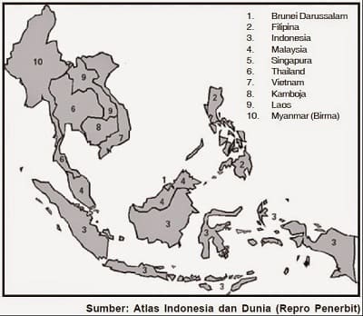 Detail Gambar Peta Asia Tenggara Hitam Putih Nomer 3