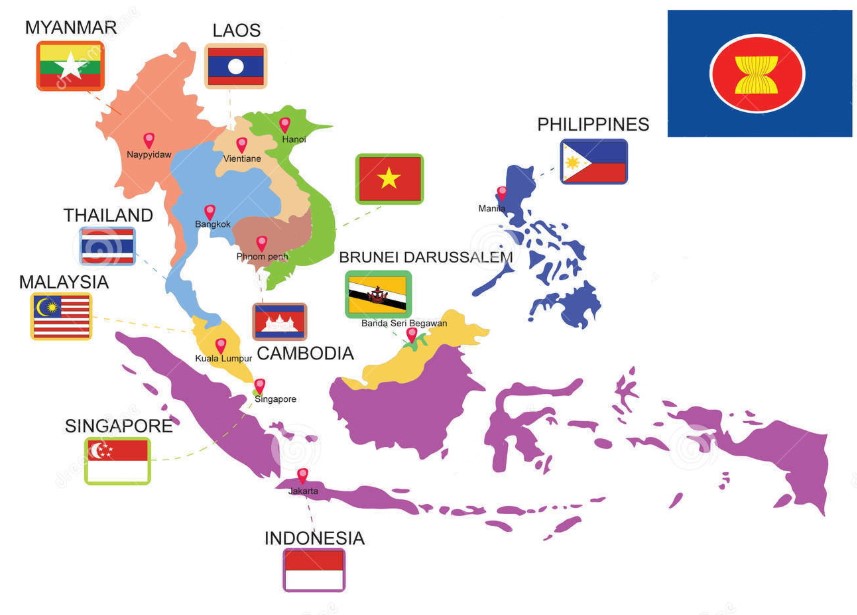 Detail Gambar Peta Asia Tenggara Yang Besar Nomer 10