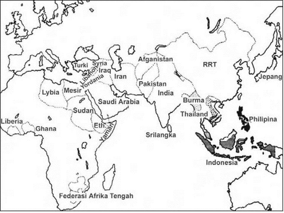 Detail Gambar Peta Benua Asia Hitam Putih Nomer 3