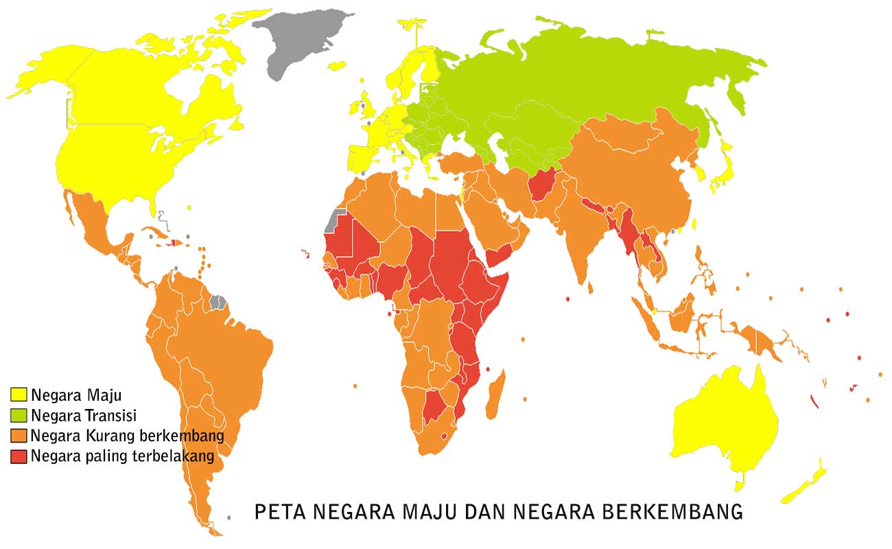 Detail Gambar Peta Dunia Negara Maju Dan Berkembang Nomer 32