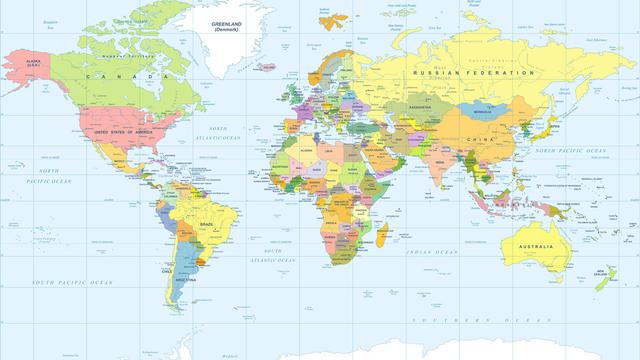Detail Gambar Peta Dunia Yang Mudah Digambar Nomer 7