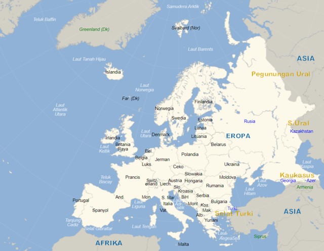 Detail Gambar Peta Eropa Saat Ini Nomer 50