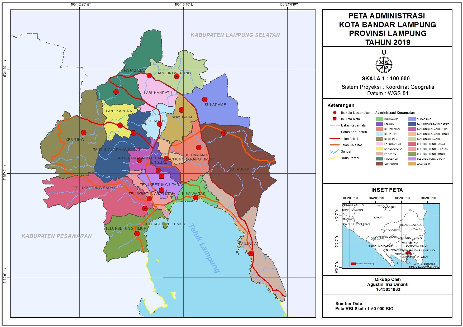 Detail Gambar Peta Ibu Kota Lampung Nomer 5