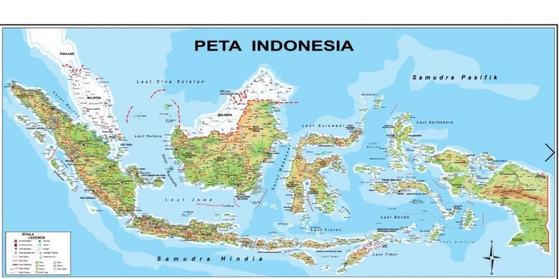 Detail Gambar Peta Indonesia Lengkap Dengan 10 Komponen Nomer 7