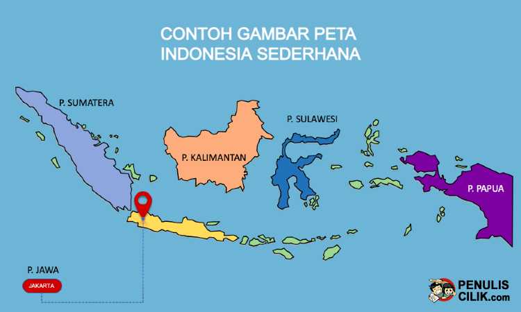 Detail Gambar Peta Indonesia Yang Mudah Digambar Nomer 2