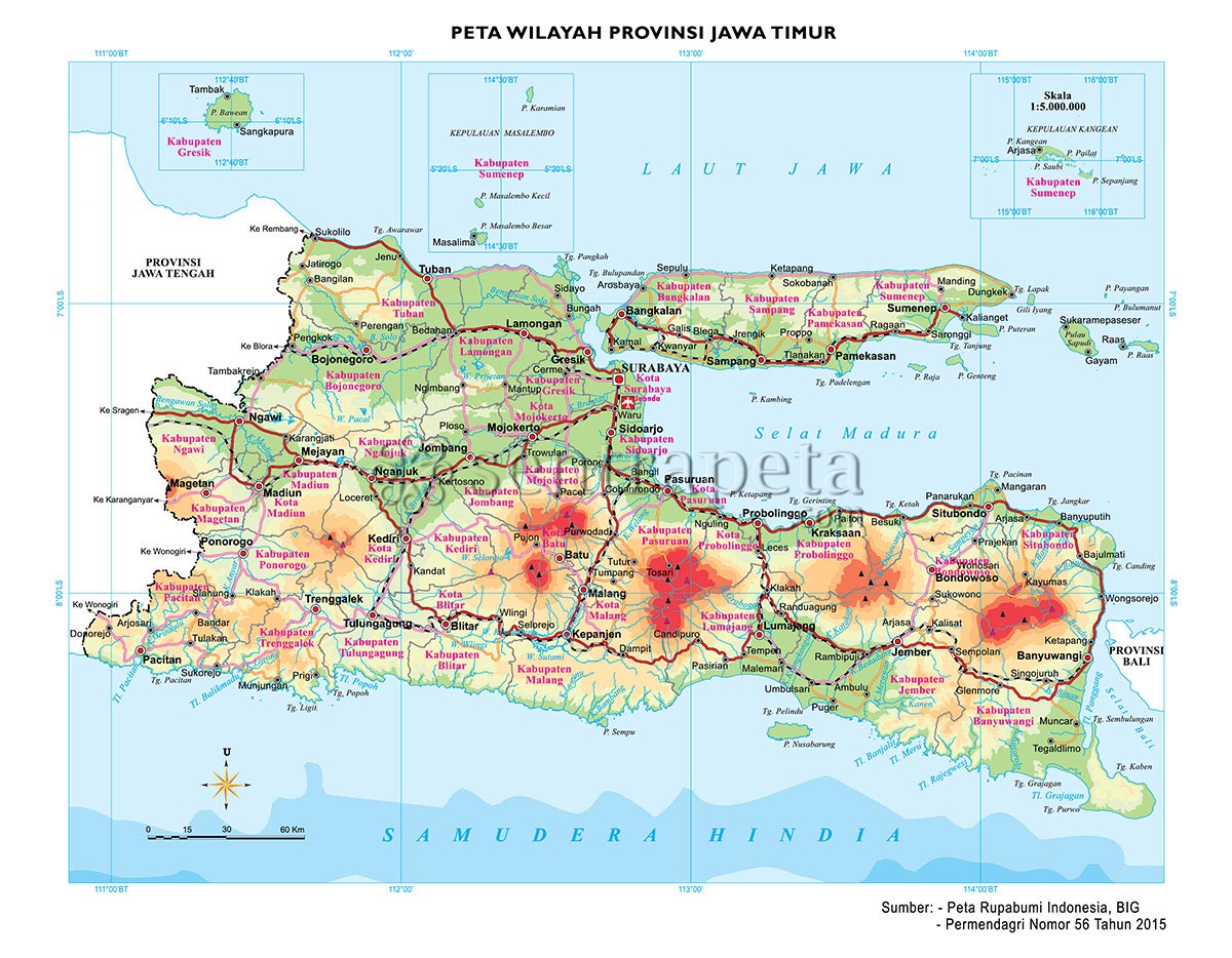 Detail Gambar Peta Jawa Timur Lengkap Nomer 15