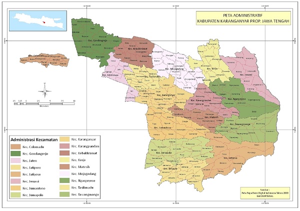 Detail Gambar Peta Kecamatan Jawa Tengah Nomer 19