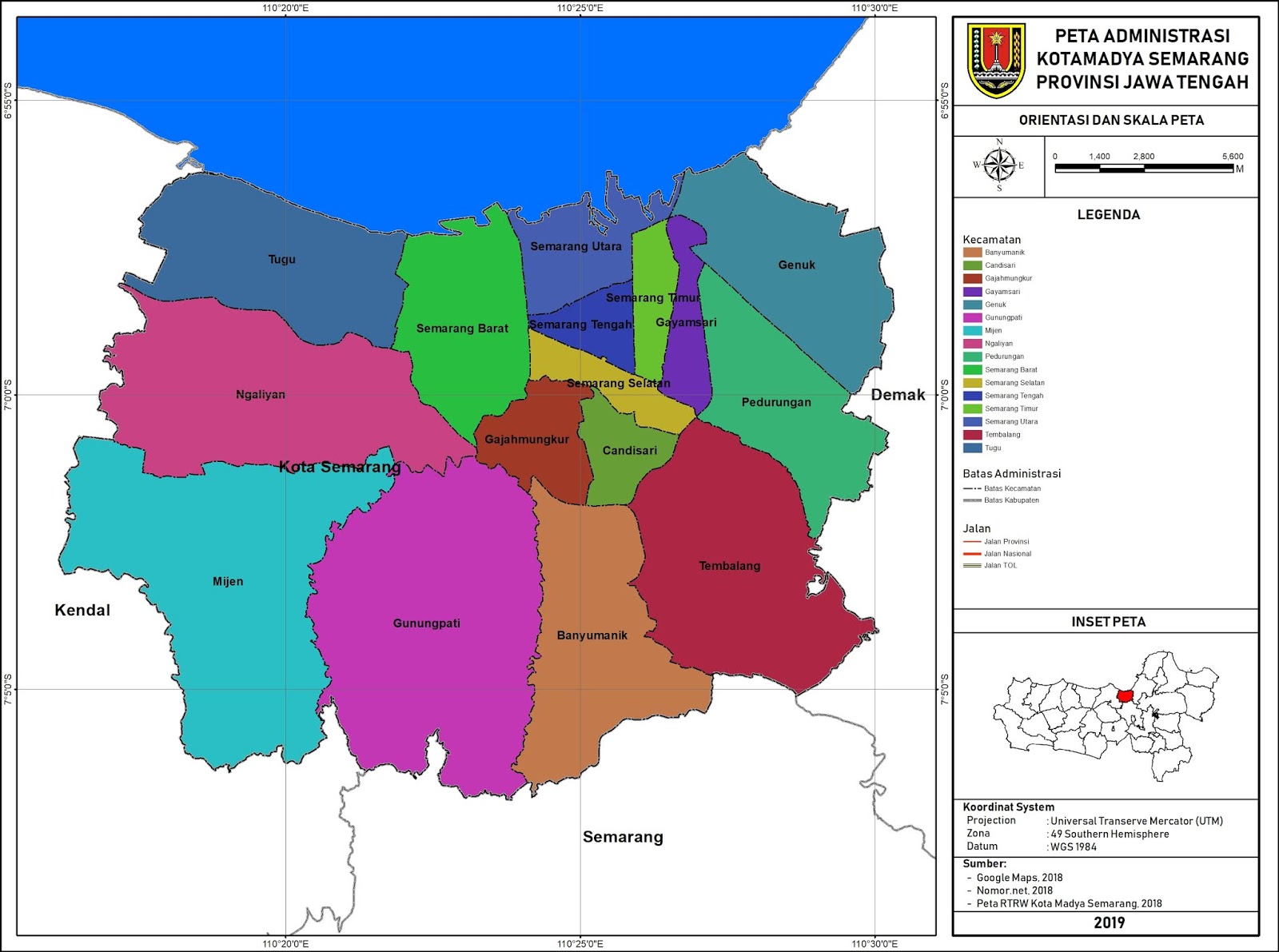 Detail Gambar Peta Kecamatan Jawa Tengah Nomer 35