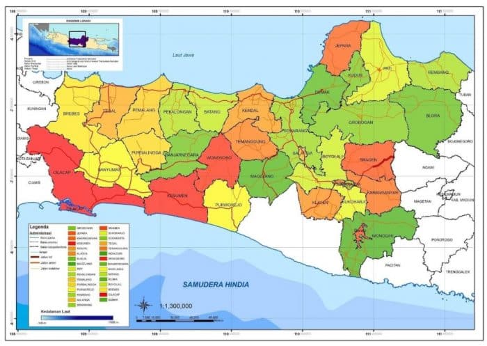 Detail Gambar Peta Kecamatan Jawa Tengah Nomer 10