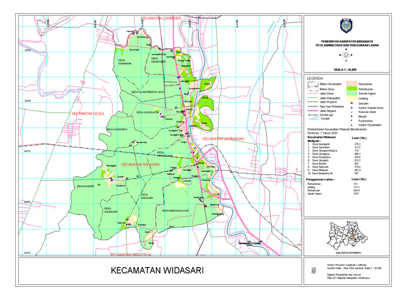 Gambar Peta Kecamatan Widasari Kabupaten Indramayu - KibrisPDR