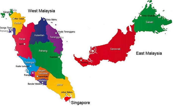 Detail Gambar Peta Malaysia Lengkap Nomer 12