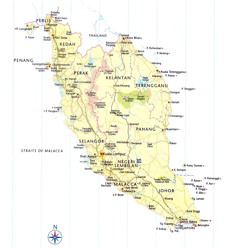 Detail Gambar Peta Malaysia Lengkap Nomer 31