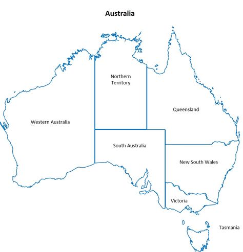 Detail Gambar Peta Negara Australia Nomer 7