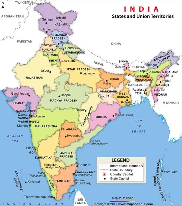 Detail Gambar Peta Negara India Nomer 2