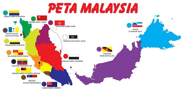 Gambar Peta Negara Malaysia - KibrisPDR
