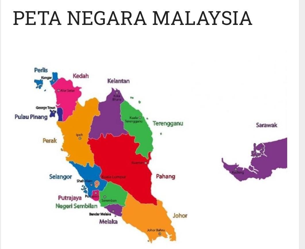 Detail Gambar Peta Negara Malaysia Nomer 4