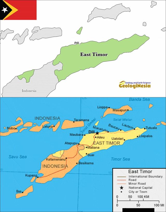 Gambar Peta Negara Timor Leste - KibrisPDR