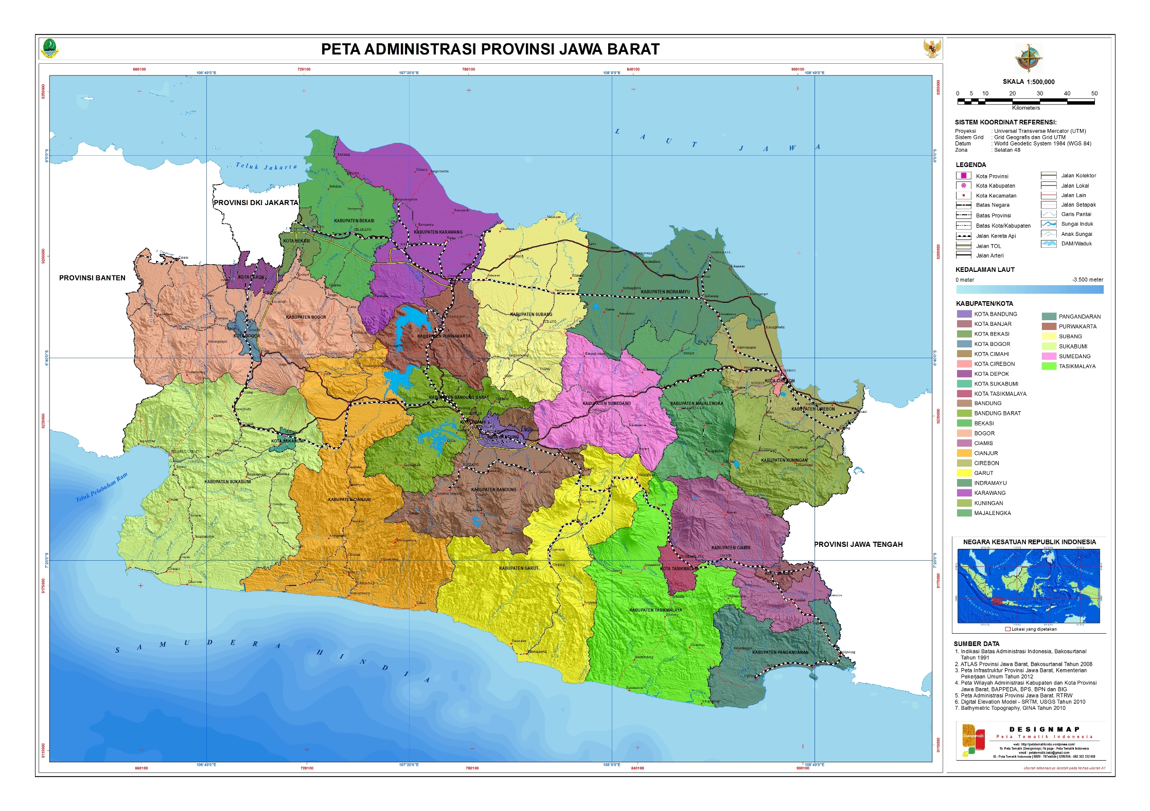 Detail Gambar Peta Provinsi Jawa Barat Nomer 7