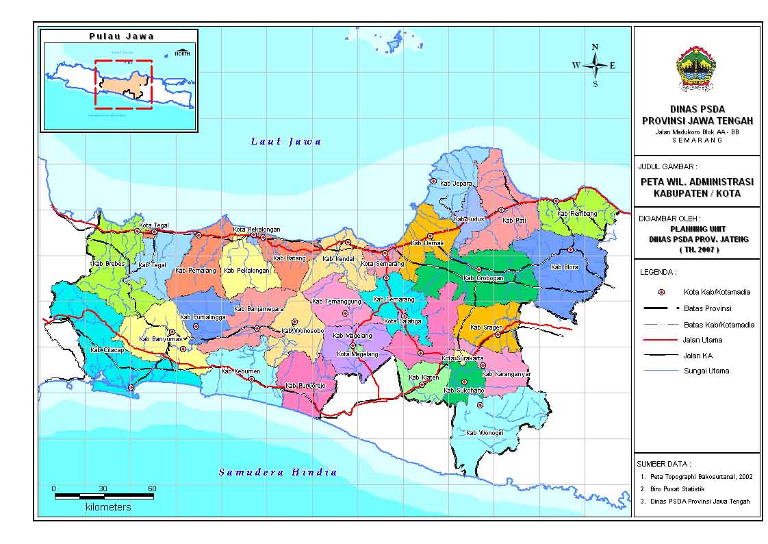 Detail Gambar Peta Provinsi Jawa Tengah Dan Keteranganya Nomer 17