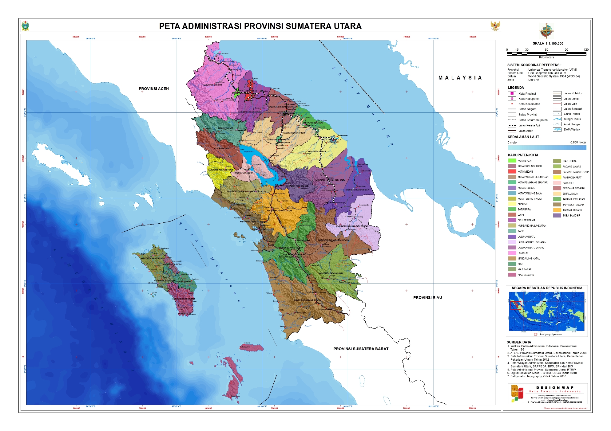 Detail Gambar Peta Provinsi Sumatera Utara Nomer 7