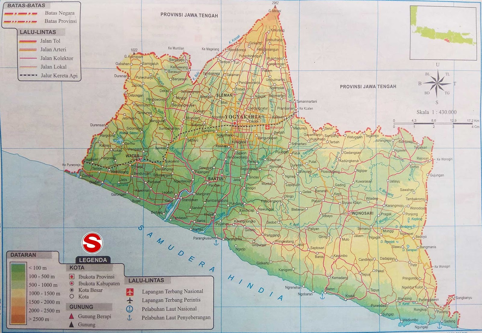 Detail Gambar Peta Provinsi Yogyakarta Dan Keteranganya Nomer 3