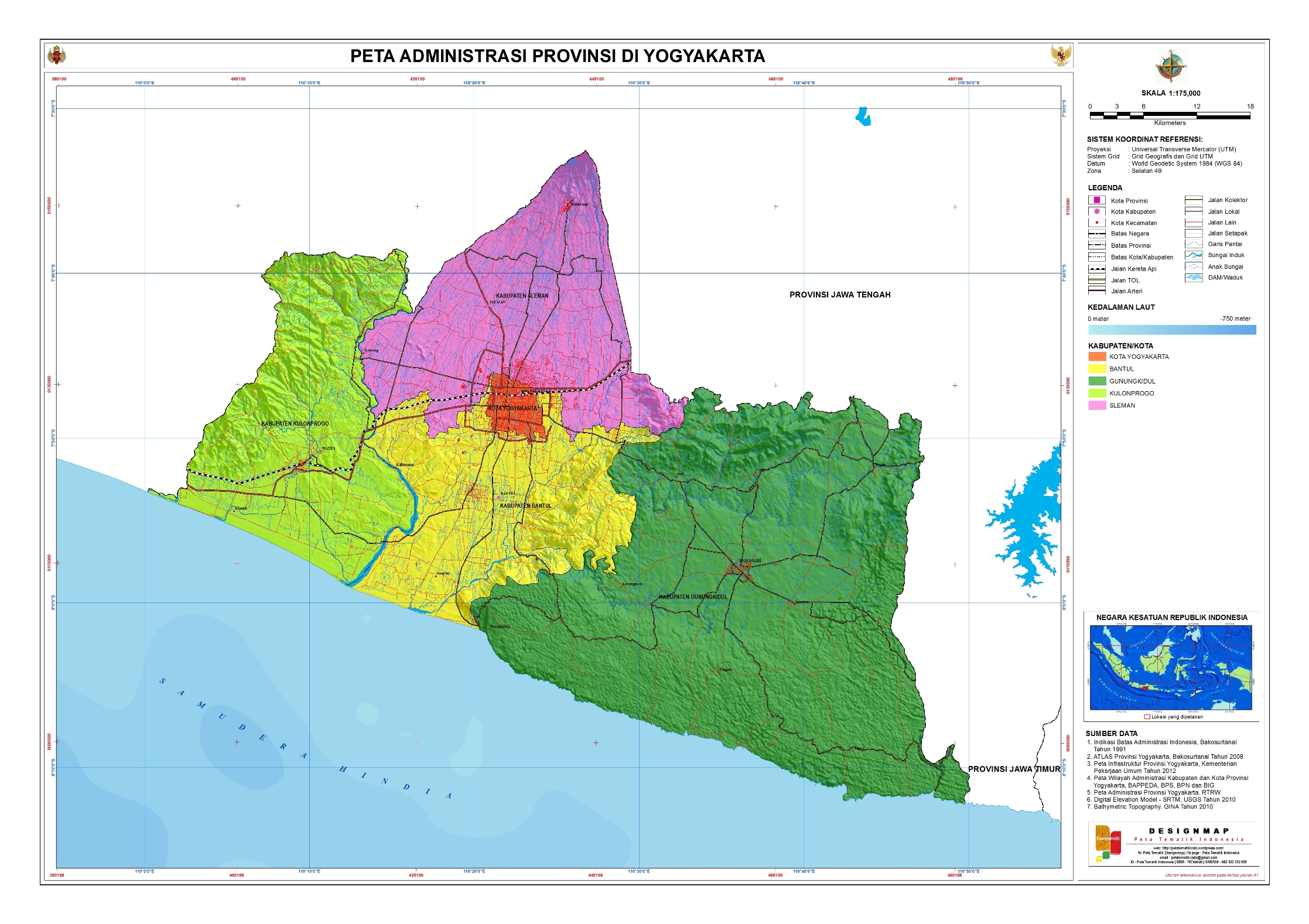 Detail Gambar Peta Provinsi Yogyakarta Dan Keteranganya Nomer 4