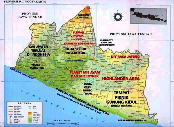 Detail Gambar Peta Provinsi Yogyakarta Dan Keteranganya Nomer 8