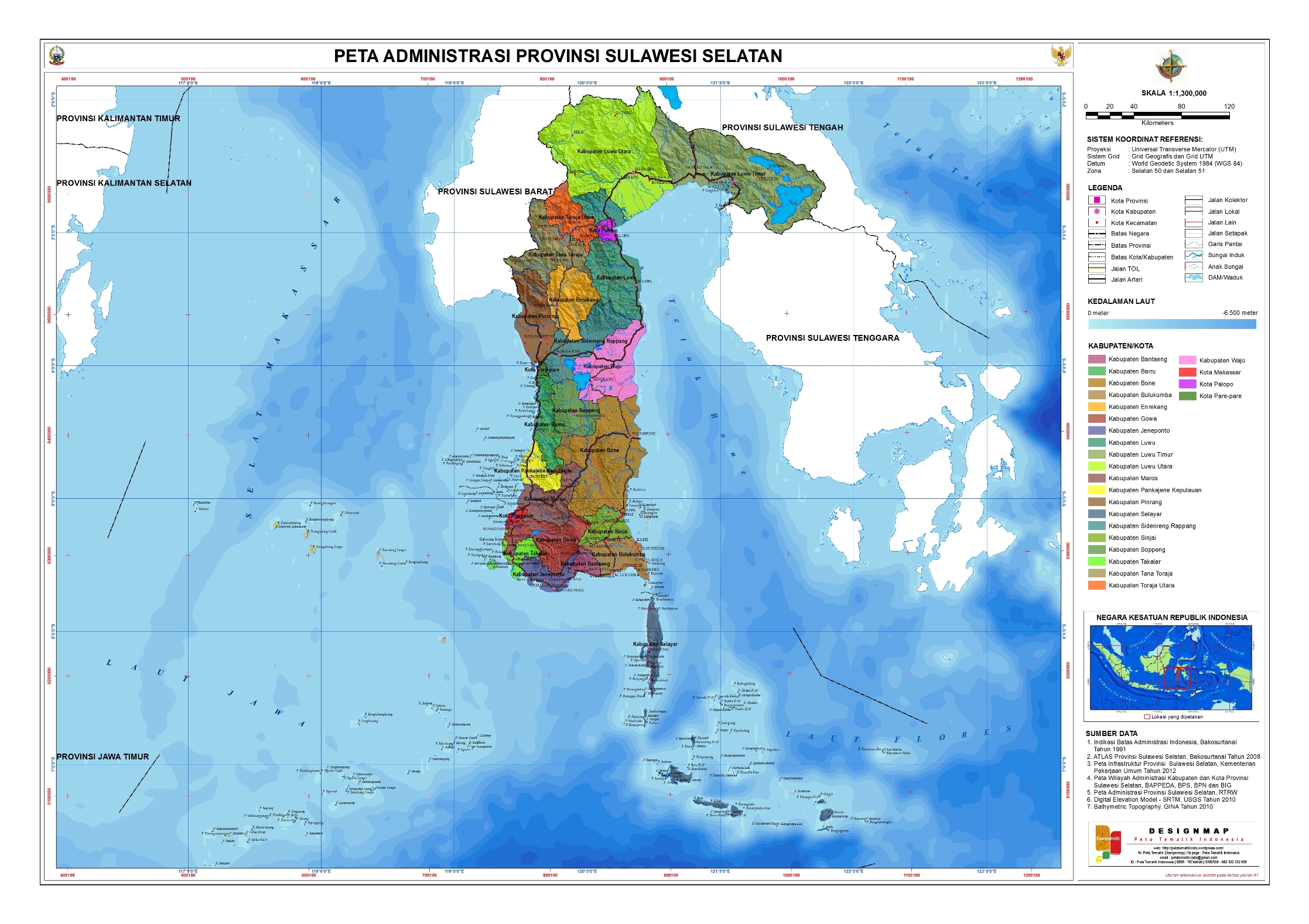 Detail Gambar Peta Sulawesi Selatan Lengkap Nomer 10