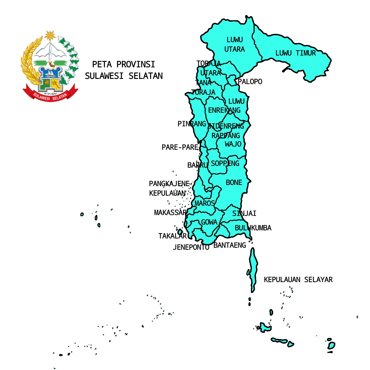 Detail Gambar Peta Sulawesi Selatan Lengkap Nomer 16