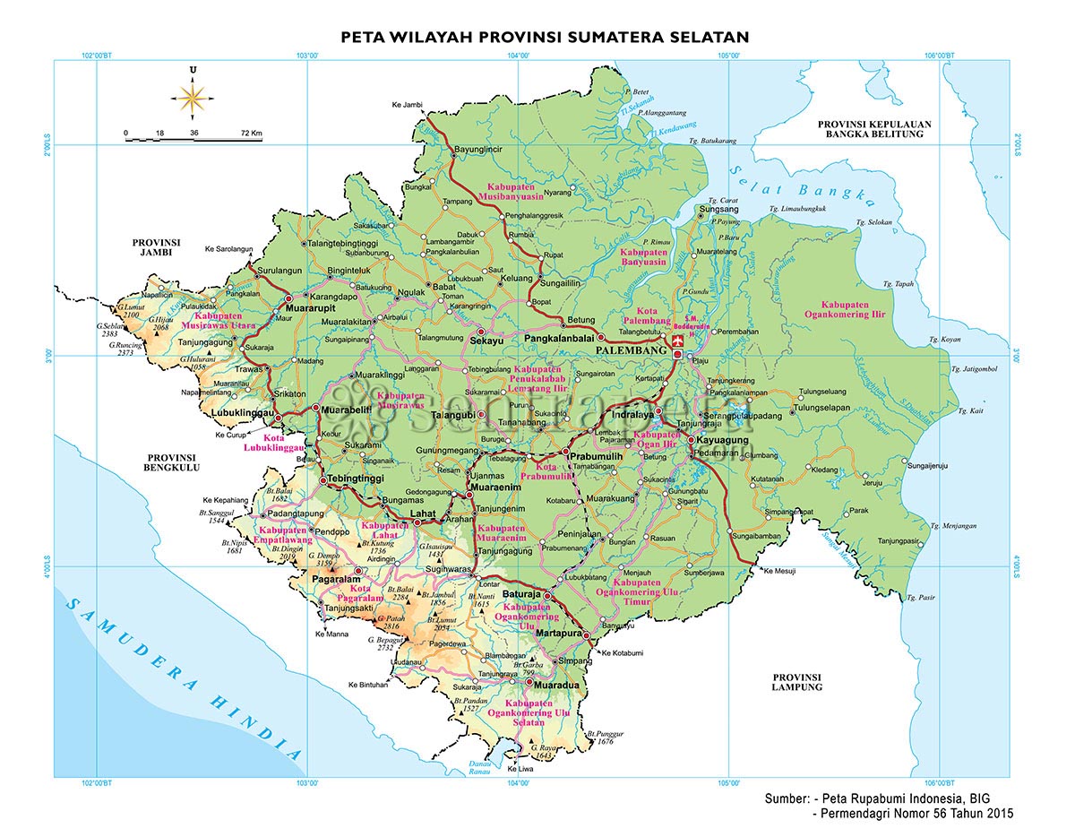 Detail Gambar Peta Sumatera Selatan Nomer 3