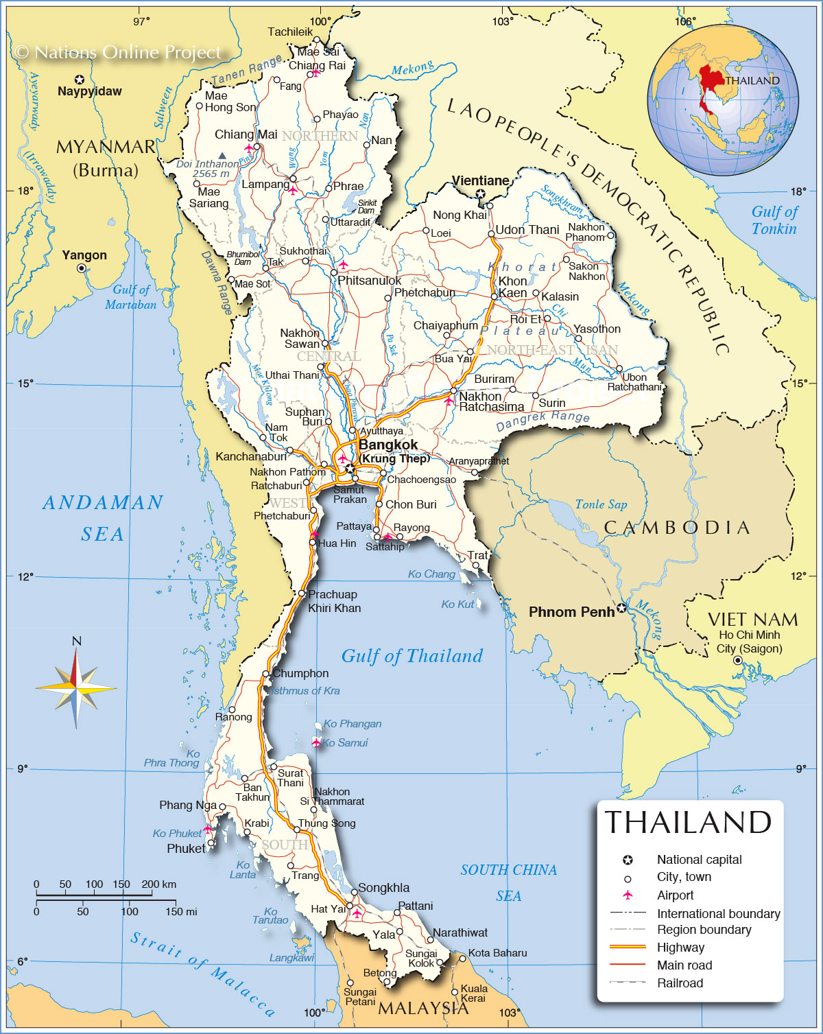 Detail Gambar Peta Thailand Nomer 10