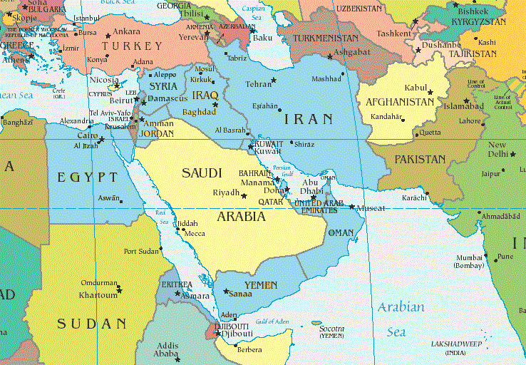 Detail Gambar Peta Timur Tengah Nomer 22