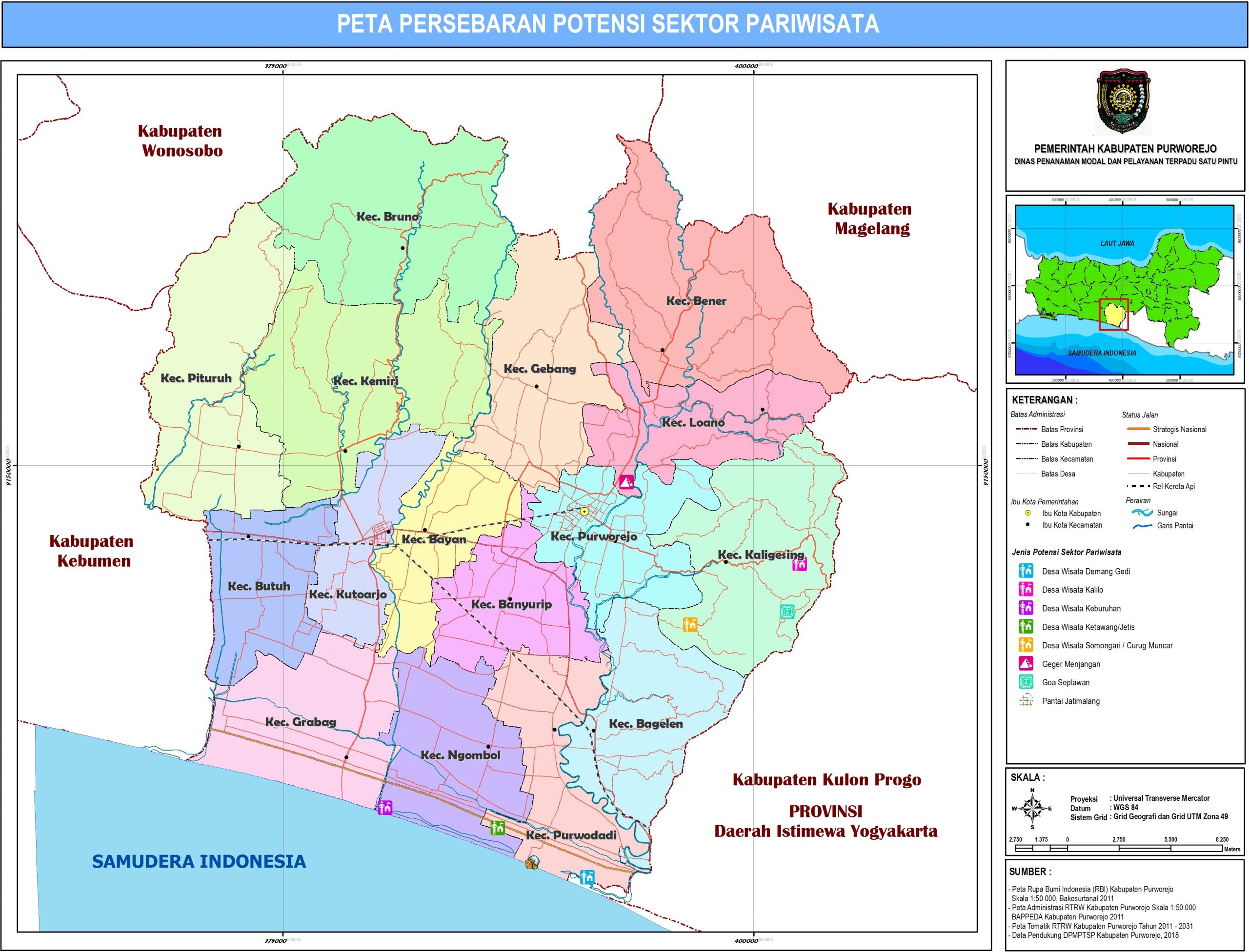 Detail Gambar Peta Wilayah Kecamatan Purwodadi Kabupaten Purworejo Nomer 11