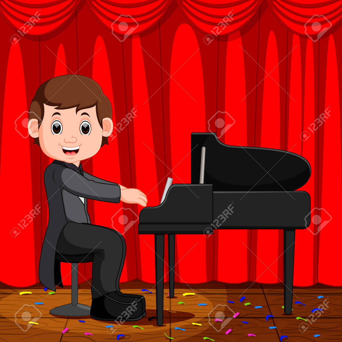 Detail Gambar Piano Karikatur Nomer 15