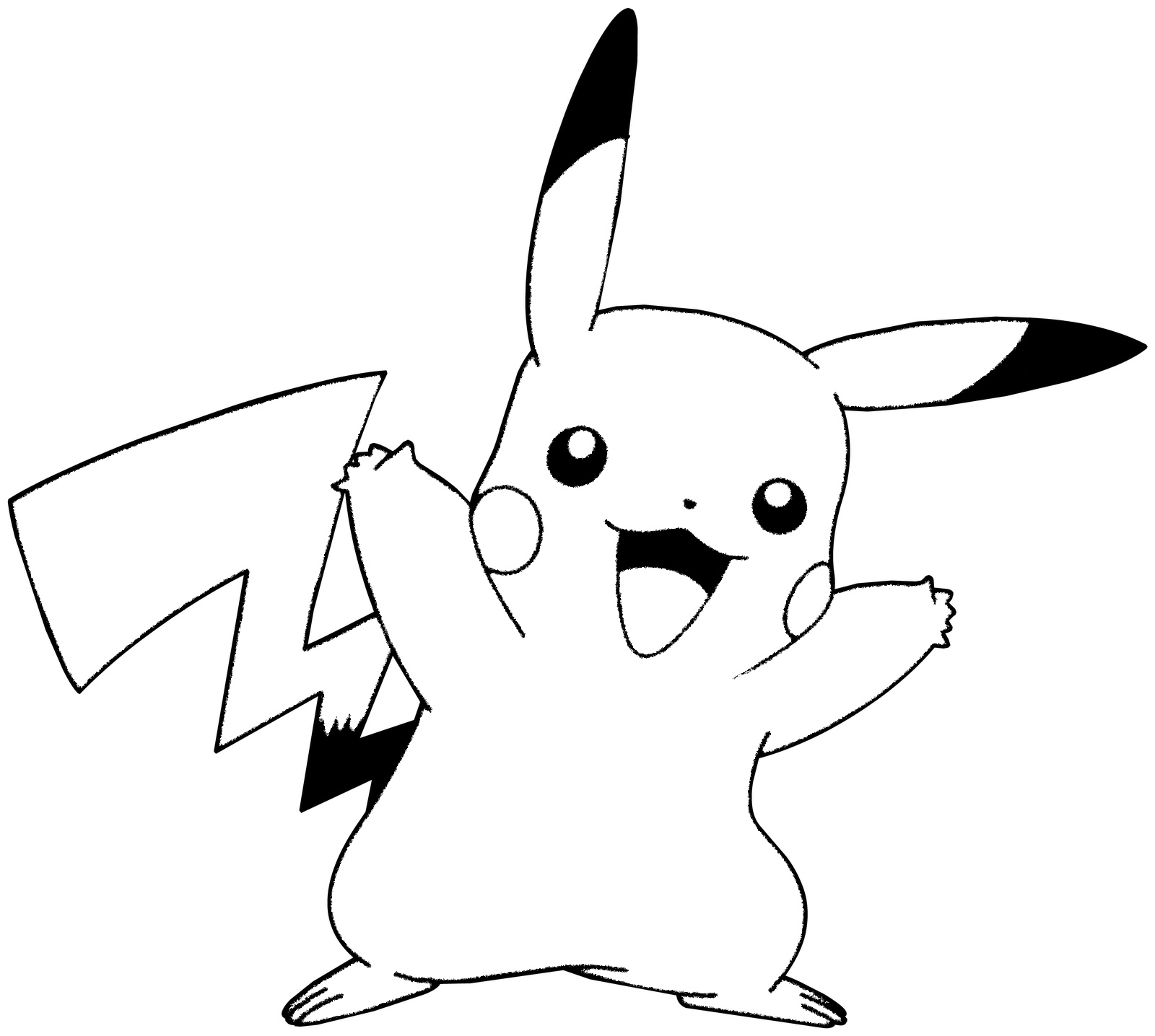 Detail Gambar Pikachu Hitam Putih Nomer 27