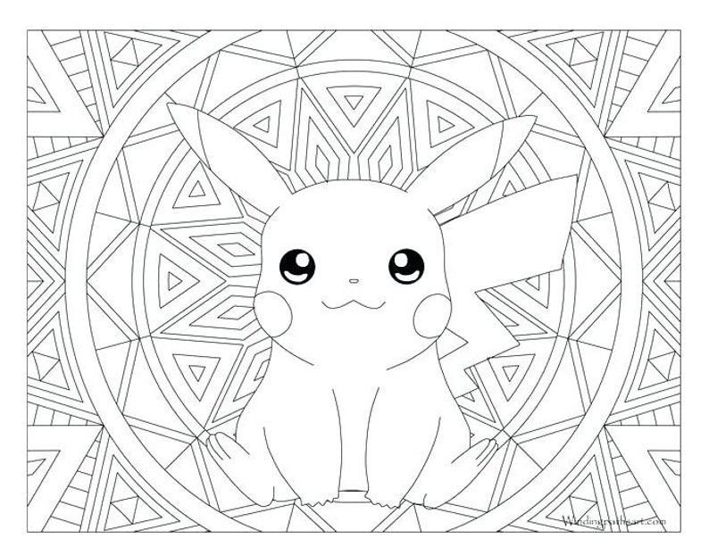 Detail Gambar Pikachu Hitam Putih Nomer 28