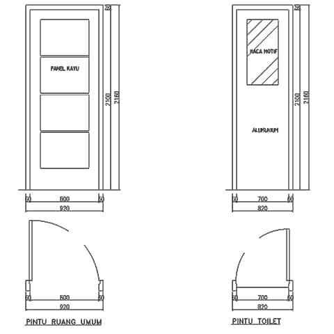 Detail Gambar Pintu Pada Denah Rumah Nomer 10