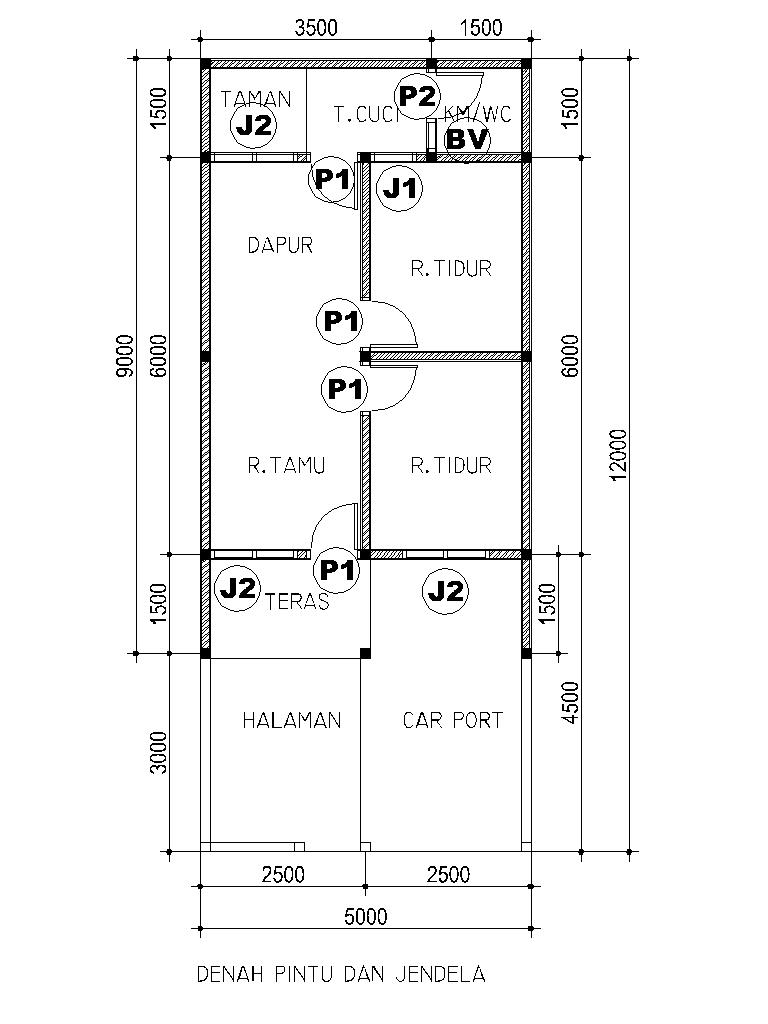 Detail Gambar Pintu Pada Denah Rumah Nomer 8