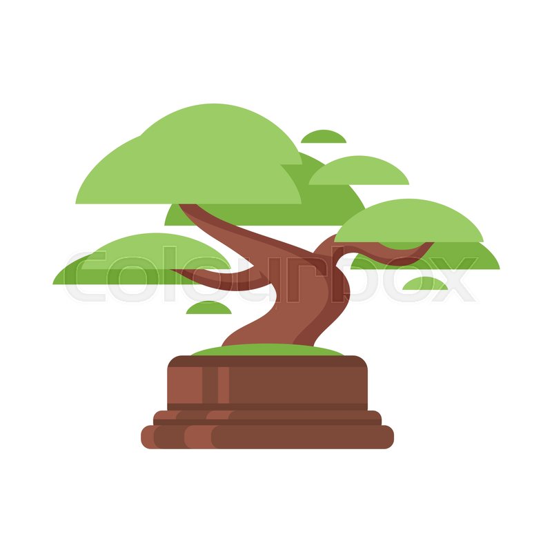 Detail Bonsai Vector Nomer 11