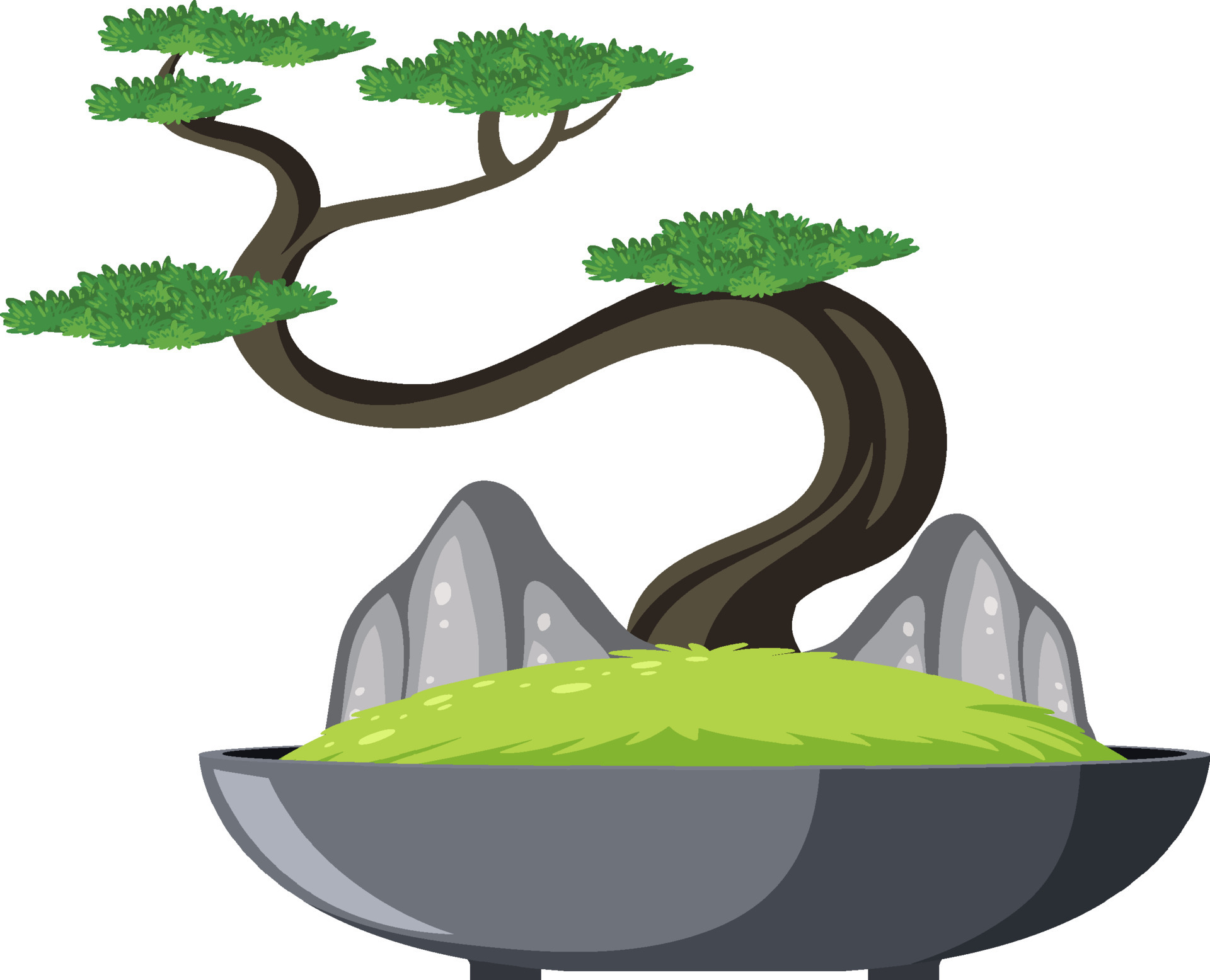 Detail Bonsai Vector Nomer 16