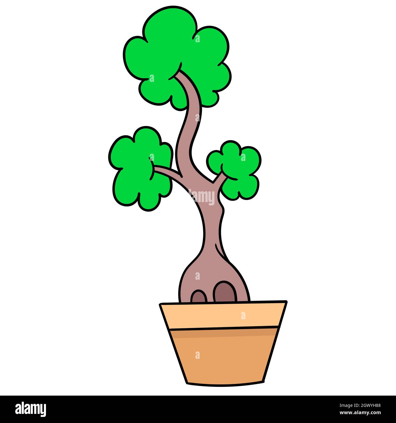 Detail Bonsai Vector Nomer 23